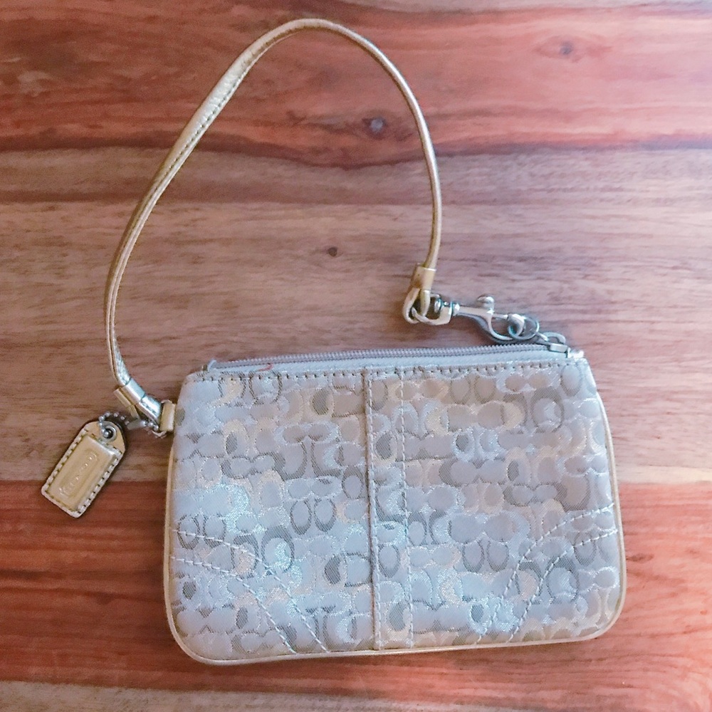 Gold Coach wristlet